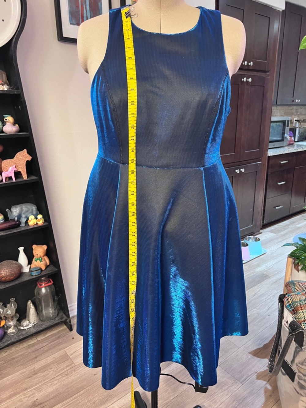 torrid Shimmery Navy-Blue Midi Dress - Picture 11 of 12
